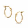 10K Gold Twisted Baby Hoop Earrings