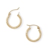 Thumbnail Image 1 of 10K Hollow Gold Diamond-Cut Hoops