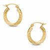 Thumbnail Image 1 of 15mm Florentine Hoop Earrings in 10K Gold