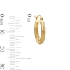 Thumbnail Image 2 of 15mm Florentine Hoop Earrings in 10K Gold
