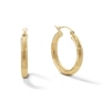 Thumbnail Image 1 of 10K Gold 22mm Florentine Hoop Earrings