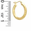 10K Gold 22mm Florentine Hoop Earrings