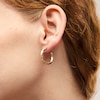 Thumbnail Image 2 of 10K Gold 22mm Florentine Hoop Earrings