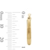 Thumbnail Image 3 of 10K Gold 22mm Florentine Hoop Earrings