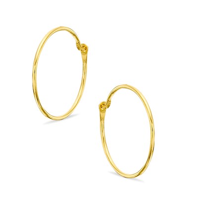 10K Gold 12mm Endless Hoop Earrings