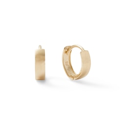 10K Gold 9mm Polished Huggie Earrings