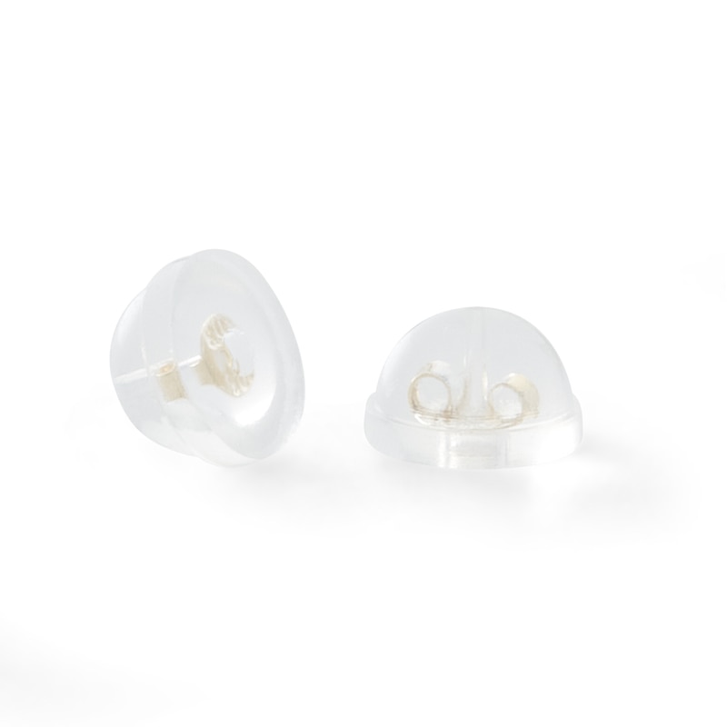 Main Image 2 of 10K Solid Gold Lab Created Purple Sapphire Solitaire Studs