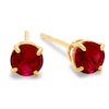 Thumbnail Image 0 of 4mm Lab-Created Ruby Stud Earrings in 10K Gold