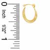 Thumbnail Image 1 of 13mm Small Twisted Hoop Earrings in 10K Gold