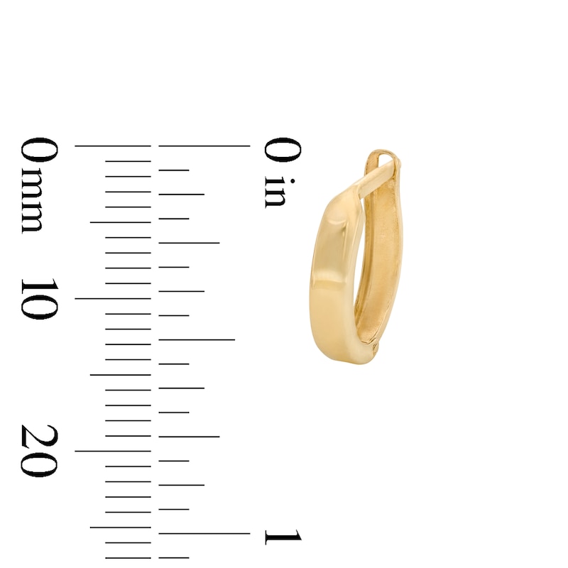 Main Image 4 of 12mm Polished Snap Hoop Earrings in 10K Gold