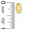 Cubic Zirconia Nine Stone 11mm Huggie Earrings in 10K Gold
