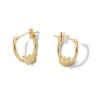 Thumbnail Image 1 of 10K Gold Hoop Earrings with Butterfly