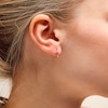 Thumbnail Image 2 of 10K Gold Hoop Earrings with Butterfly