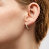Thumbnail Image 2 of Cubic Zirconia Seven Stone 13mm Huggie Earrings in 10K Gold