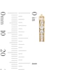 Thumbnail Image 3 of Cubic Zirconia Seven Stone 13mm Huggie Earrings in 10K Gold