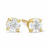 3mm White Topaz Stud Earrings in 10K Gold