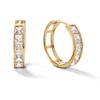 Thumbnail Image 1 of Princess-Cut Cubic Zirconia 15.0mm Huggie Earrings in 10K Gold