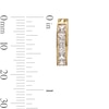 Thumbnail Image 3 of Princess-Cut Cubic Zirconia 15.0mm Huggie Earrings in 10K Gold