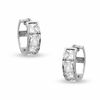 Thumbnail Image 1 of Princess-Cut Cubic Zirconia 12mm Huggie Earrings in 10K White Gold