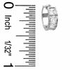 Thumbnail Image 2 of Princess-Cut Cubic Zirconia 12mm Huggie Earrings in 10K White Gold
