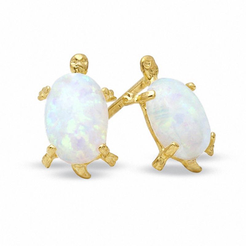 Opal sales turtle earrings