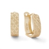 10K Gold Diamond-Cut Huggie Earrings