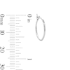 10K White Gold 13.5mm Small Hoop Earrings