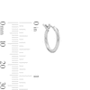 Thumbnail Image 5 of 10K White Gold 9.5mm Small Hoop Earrings