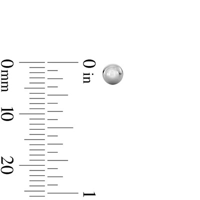 10K White Gold 4mm Ball Stud Earrings
