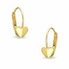 Thumbnail Image 0 of Child's 10K Gold Heart-Shaped Leverback Earrings