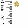 Child's 14K Gold Flower Stud Earrings with CZ
