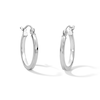 Thumbnail Image 0 of 16mm Squared Tube Hoop Earrings in 14K White Gold