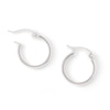 Thumbnail Image 2 of 16mm Squared Tube Hoop Earrings in 14K White Gold