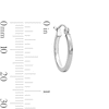Thumbnail Image 4 of 16mm Squared Tube Hoop Earrings in 14K White Gold