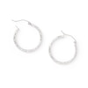Thumbnail Image 1 of 10K White Gold 22mm Diamond-Cut Tube Hoop Earrings