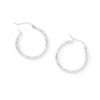 Thumbnail Image 2 of 10K White Gold 22mm Diamond-Cut Tube Hoop Earrings