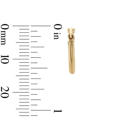 10K Tube Hollow Gold Hoops