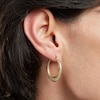 10K Gold Diamond-Cut Twist Hoop Earrings