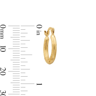 13mm Diamond-Cut Hoop Earrings in 10K Gold