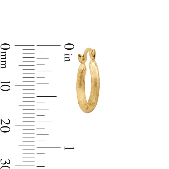 13mm Diamond-Cut Hoop Earrings in 10K Gold