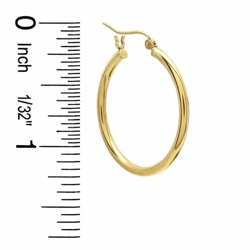 10K Tube Hollow Gold Hoops