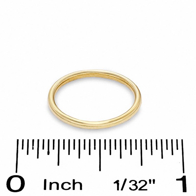 Main Image 3 of Child's Plain Band in 10K Gold - Size 1