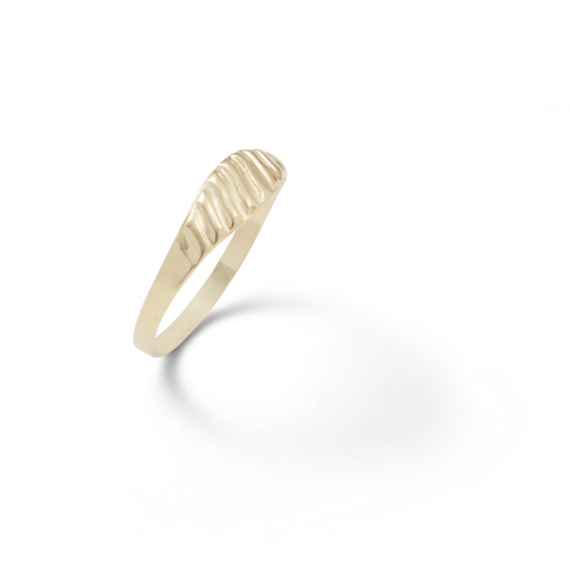 Main Image 2 of Child's Textured Ring in 10K Gold - Size 1