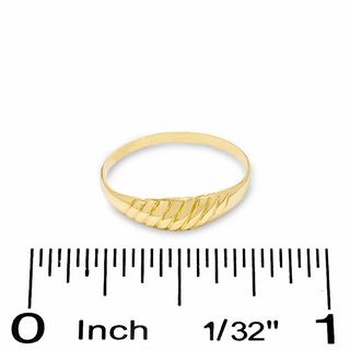 Child's Textured Ring in 10K Gold - Size 1