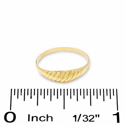 Child's Textured Ring in 10K Gold - Size 1