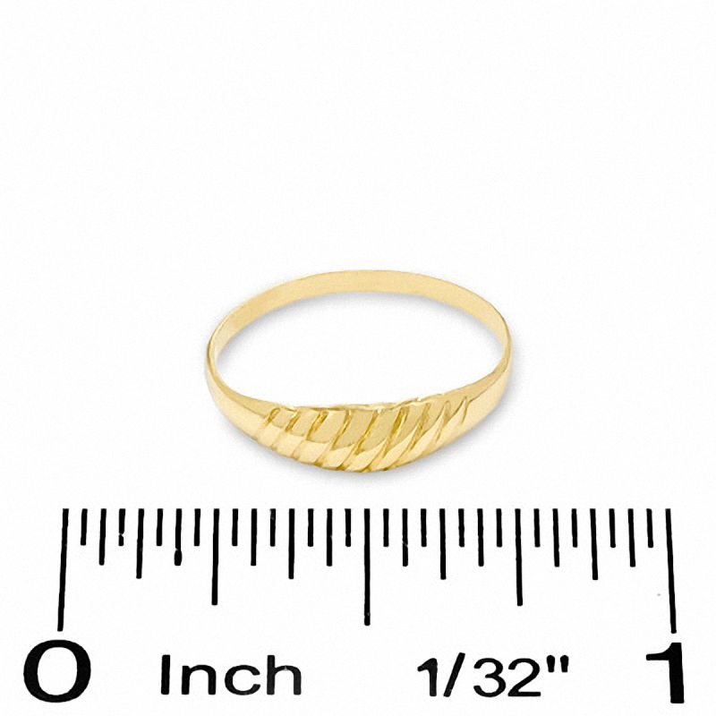 Main Image 3 of Child's Textured Ring in 10K Gold - Size 1