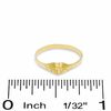 Child's Heart with Cross Ring in 10K Gold - Size 1