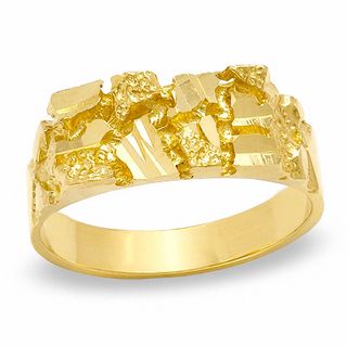 Child's Diamond-Cut Nugget Ring in 10K Gold - Size 3