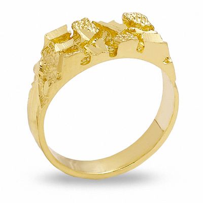 Child's Diamond-Cut Nugget Ring in 10K Gold - Size 3