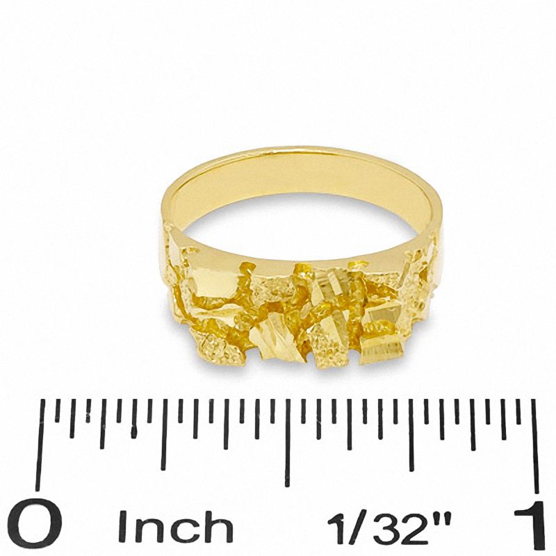 Child's Diamond-Cut Nugget Ring in 10K Gold - Size 3